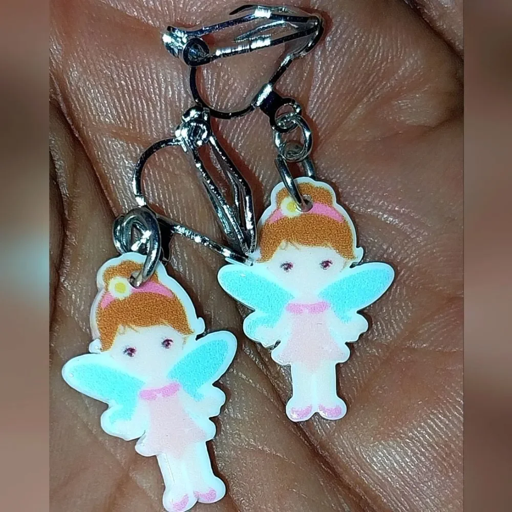 Super cute girls clip-on earrings